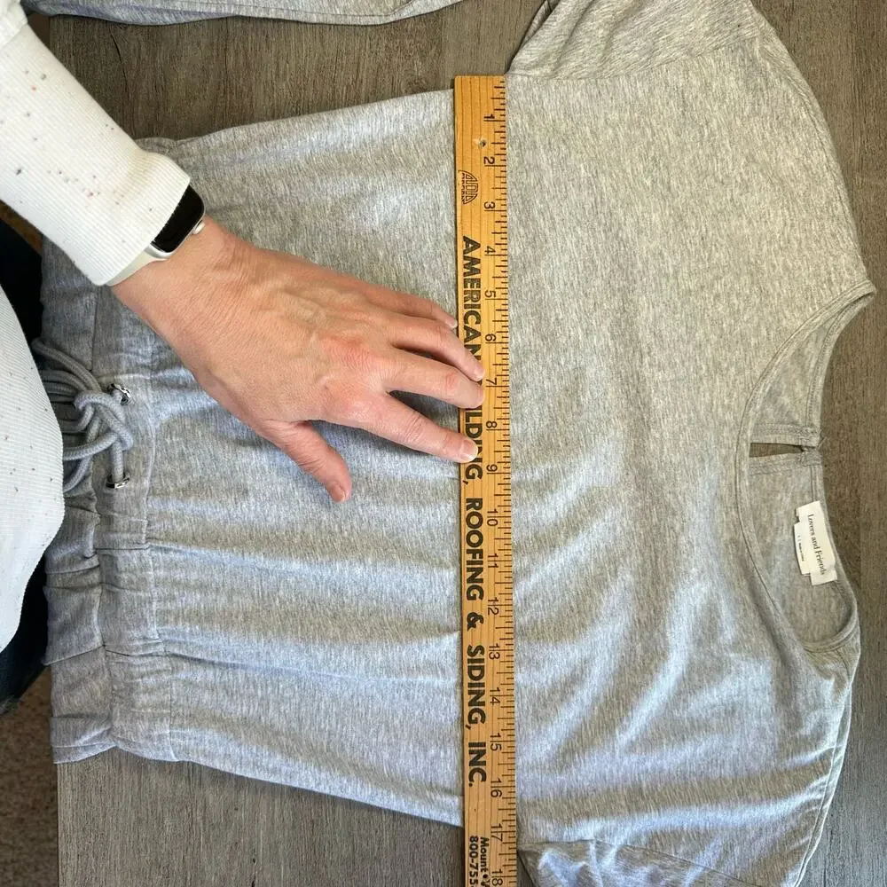 Lovers and Friends Long Sleeve Knit Jumpsuit Gray Small